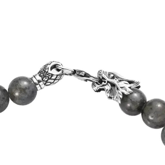 Artisan Crafted Labradorite Beaded Bracelet In 925 Sterling Silver - Picture 4 of 6
